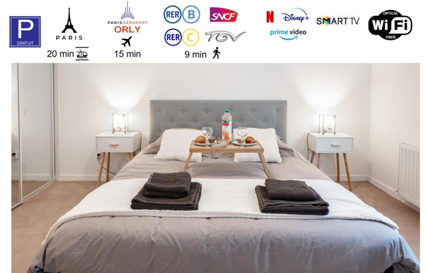Tout Confort A Massy - Parking / Tgv Et Rer B&C Eksteriør billede